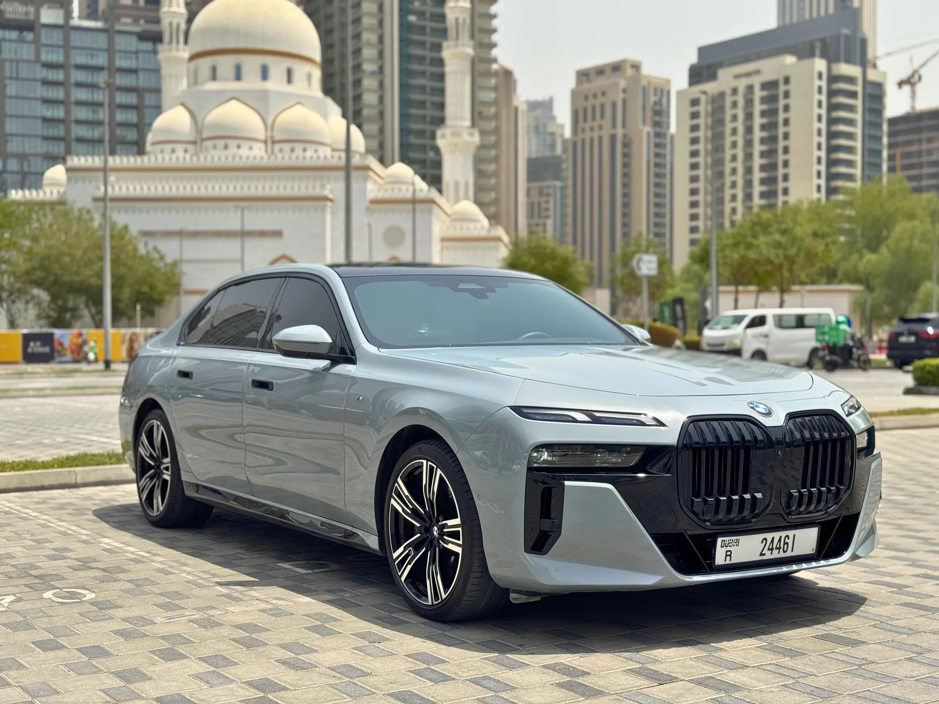 BMW 740 Nardo Gray exterior