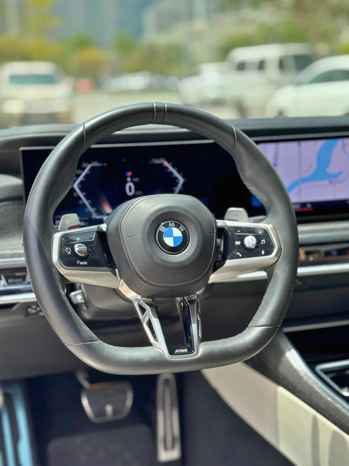 BMW 740 Nardo Gray interior