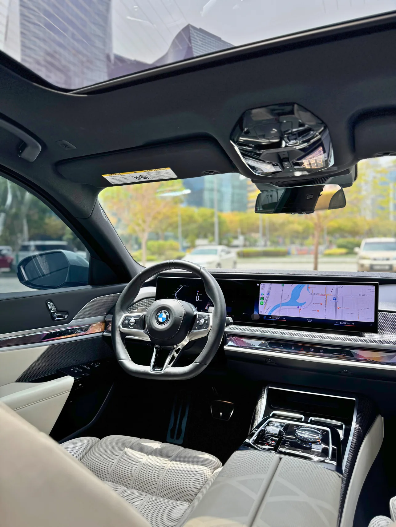 BMW 740 Nardo Gray interior