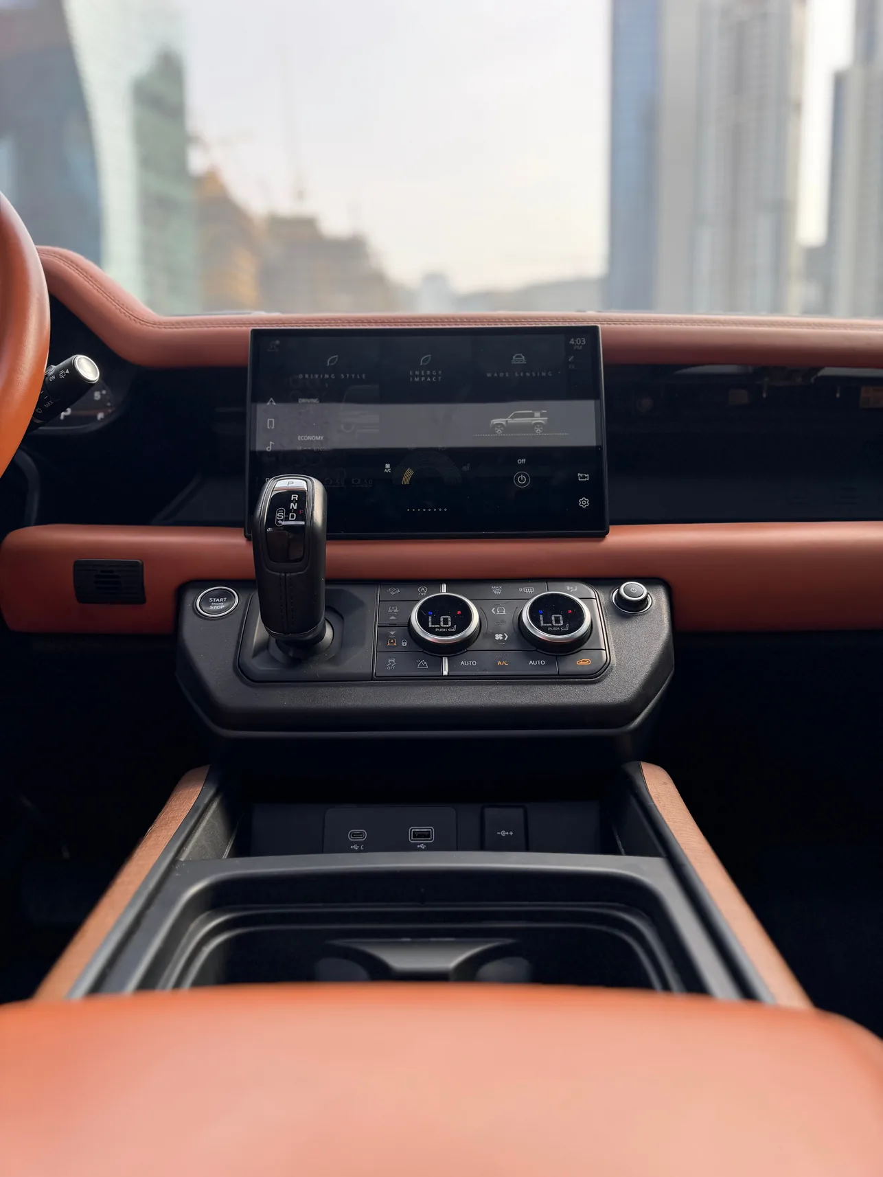 Land Rover Defender interior