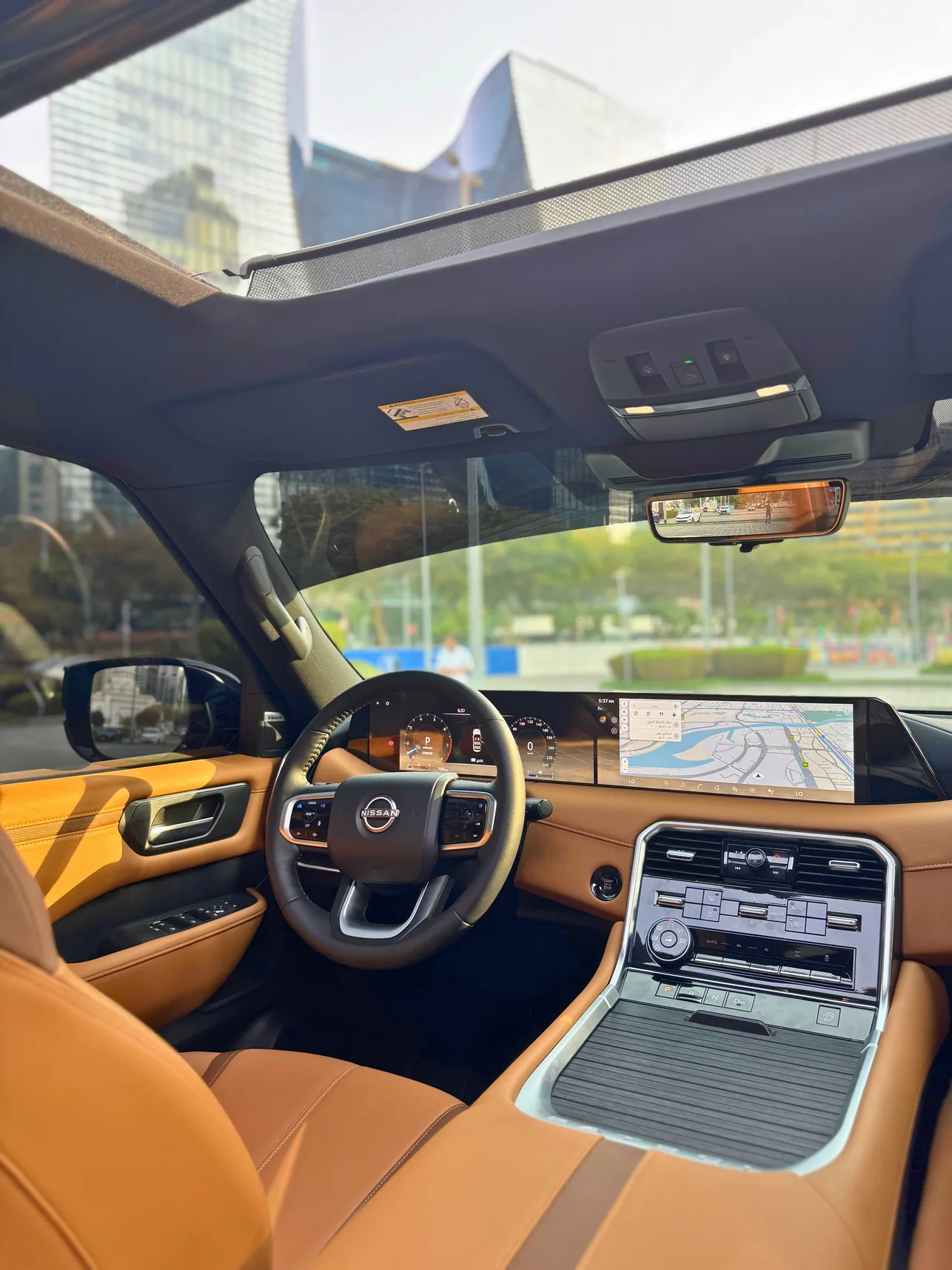 Nissan Patrol Black 8 Seats 2026 interior