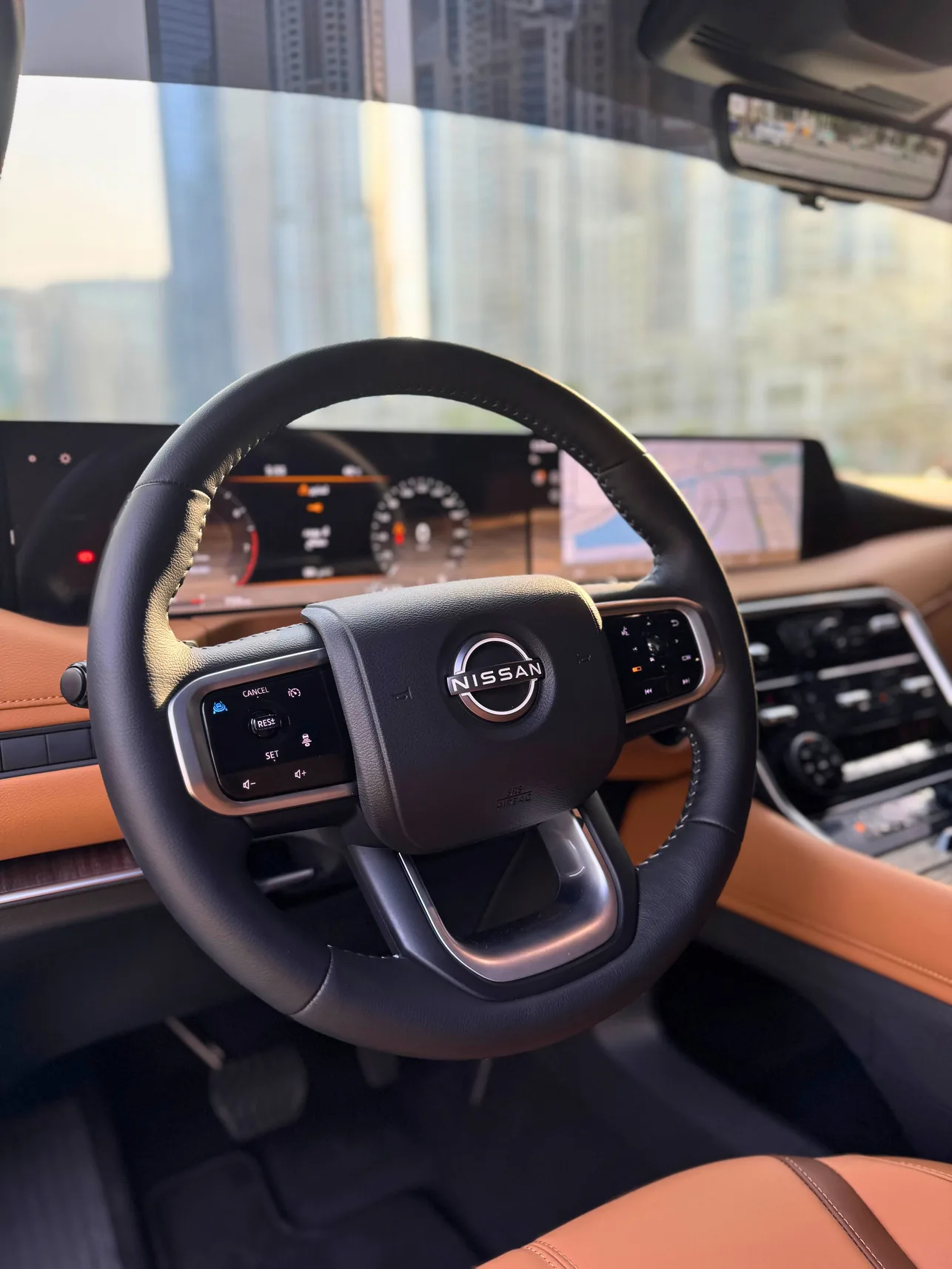 Nissan Patrol Black 8 Seats 2026 interior